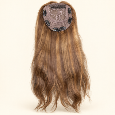 Auburn Chestnut 18 Inch Wavy Topper | Sample Piece