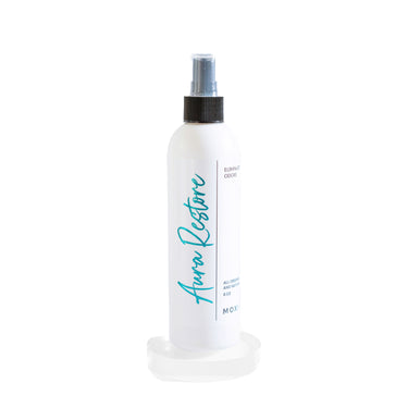 Aura Restore odour-neutralising mist by Moxi Loxi, for refreshing scalp, wigs, toppers and extensions between washes.
