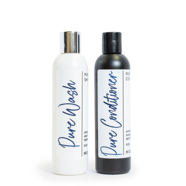 Moxi Loxi Pure Care Duo with 8 oz Pure Wash and 8 oz Pure Conditioner for biological and compatible alternative hair