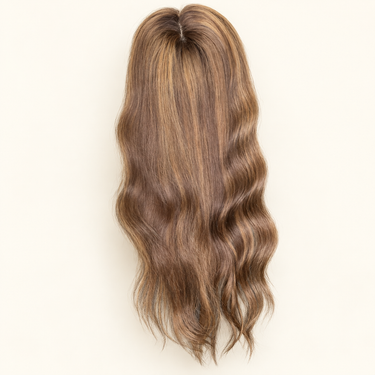 Auburn Chestnut 18 Inch Wavy Topper | Sample Piece
