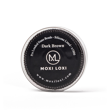 Moxi Loxi silicone nano rings, pre-loaded to speed up extension installation and suitable for fine and delicate hair.