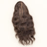 Chocolate brown 18 inch wavy human hair ponytail sample piece