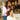 Aria Pilar Moxi Loxi Founder with customer trying on a topper