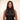 ELENA Silk Veil human hair wig shown on a model in Cocoa Velvet, a rich natural dark brown shade.