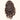 Full view of the chocolate brown wavy human hair ponytail texture