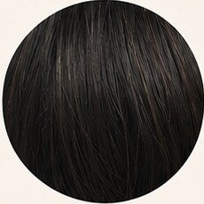 Natural Black hair color swatch for the Moxi Loxi Sienna natural texture topper.