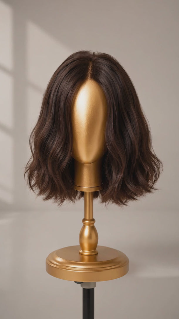 Video showing the ELENA Lace human hair wig, including movement and cap details.