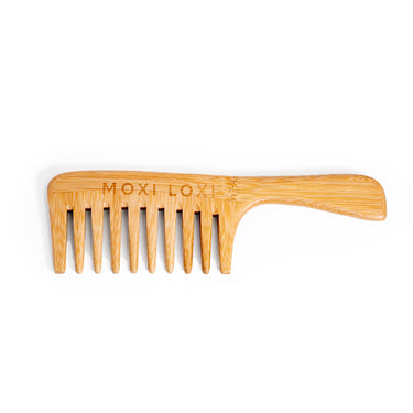 Eco Bamboo Hair Comb – Gentle Detangling for Wigs & Extensions | Moxi Loxi