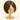 VELA petite lightweight European human hair topper styled on a gold display head